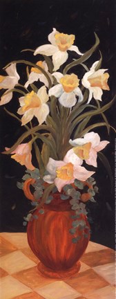 Framed Daffodils at Dark - petite Print