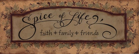 Framed Spice of Life Print