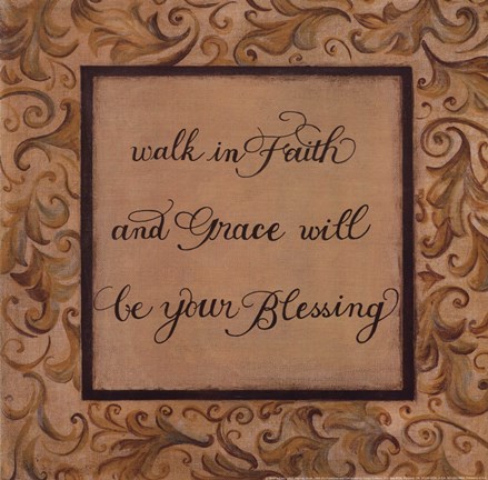 Framed Walk in Faith Print