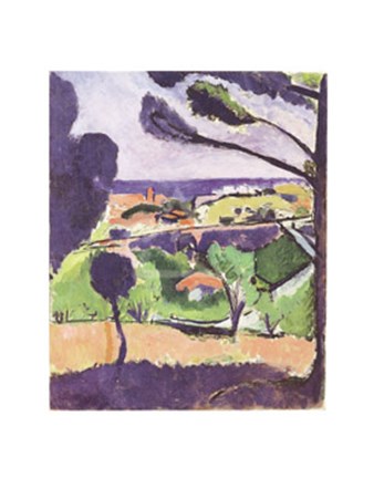 Framed View of Collioure and the Sea Print