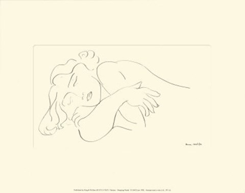 Framed Sleeping Model (embossed) Print