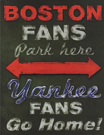 Framed Yankee Fans Go Home Print