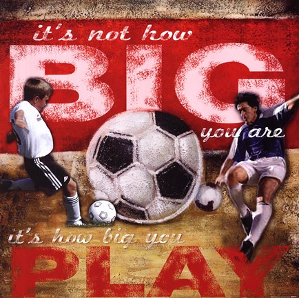 Framed Big Play - Soccer Print