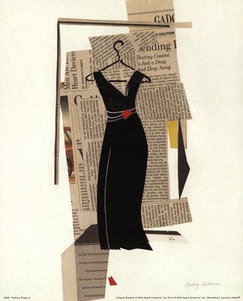 Framed Fashion Pages II Print