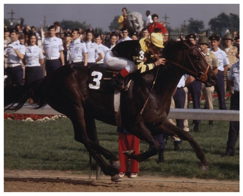 Framed Seattle Slew 1977 Kentucky Derby #410 Print