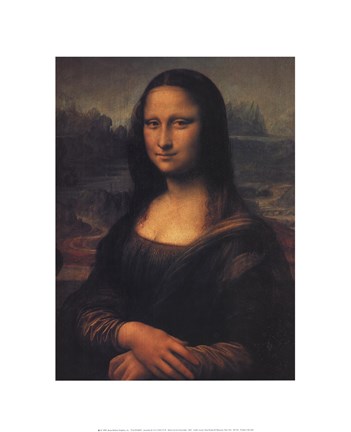 Framed Mona Lisa, c.1507 Print