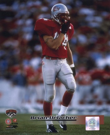 Framed Brian Urlacher University of New Mexico Action Print