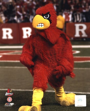 Framed University of Louisville - Cardinals Mascot 2006 Print