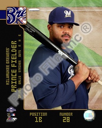 Framed Prince Fielder 2008 Studio Print