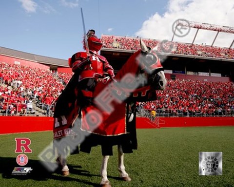 Framed Rutgers University - 2007, The Scarlet Knight Mascot Print
