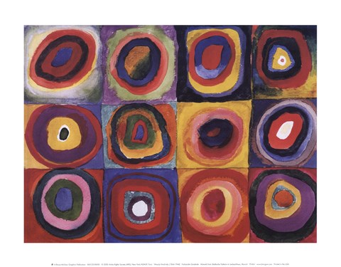 Framed Farbstudie Quadrate, c.1913 Print