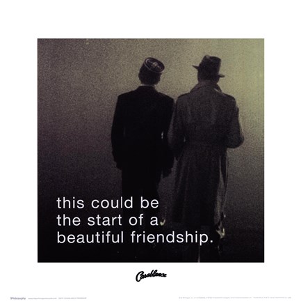 Framed Casablanca - iPhilosophy - Beautiful Friendship Print