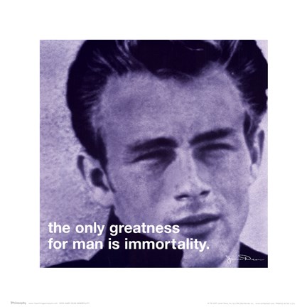 Framed James Dean - iPhilosophy - Immortality Print