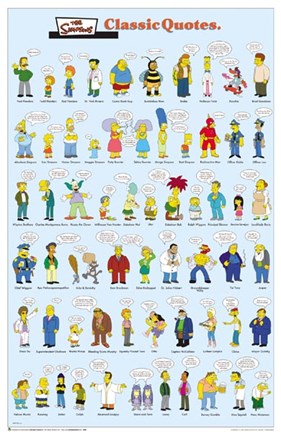 Framed Simpson Classic Quotes Print