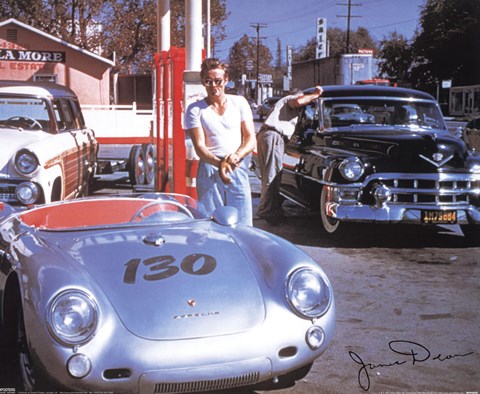 Framed James Dean (Car) Print