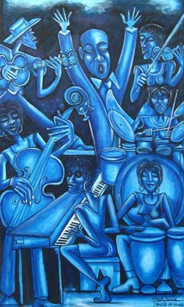 Framed House of Blues Print