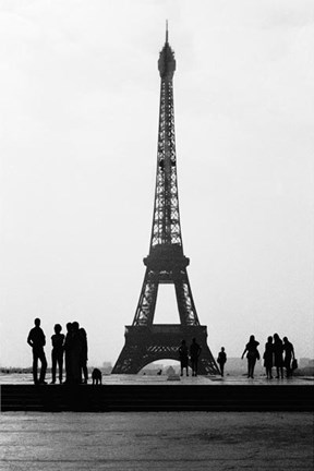 Framed Eiffel Tower BW Signed Print