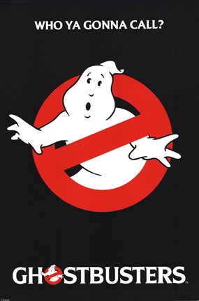 Framed Ghostbusters Logo Who Ya Gonna Call? Print