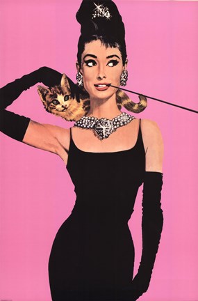 Framed Audrey Hepburn - Pink Print