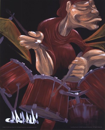 Framed Live Red Drums Print