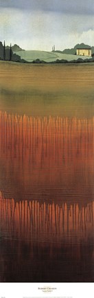 Framed Tuscan Fields II Print