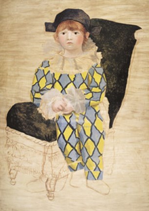 Framed Paul en arlequin, 1924 Print