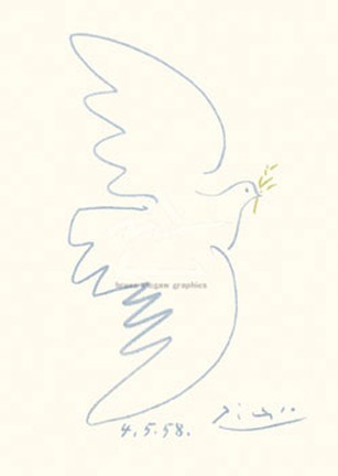 Framed La colombe, 1958 (serigraph) Print