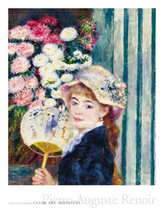 Framed Girl with a Fan Print