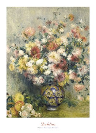 Framed Dahlias Print