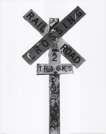 Framed Railroad Crossing Print
