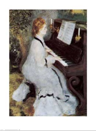 Framed Lady at the Piano Print