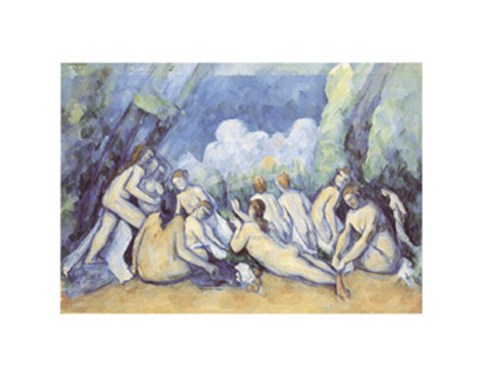 Framed Bathers (Les Grandes Baigneuses), c. 1900-6 Print