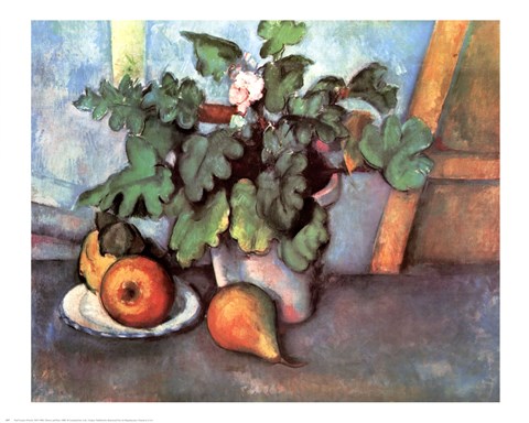 Framed Flowers and Pears Print