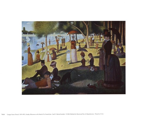 Framed Sunday Afternoon on the Island of La Grande Jatte, c.1886 Print