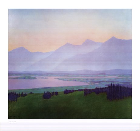 Framed Mountain Twilight Print