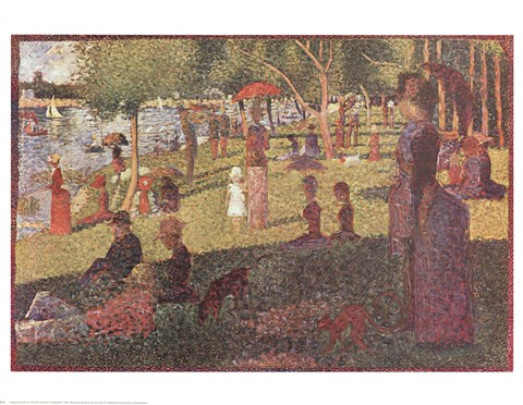 Framed Study for 'Sunday on La Grande Jatte' Print