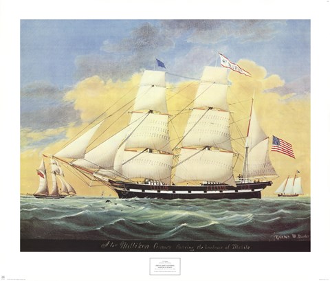 Framed Ship St. Mary's Entering Harbor At Mobile Print