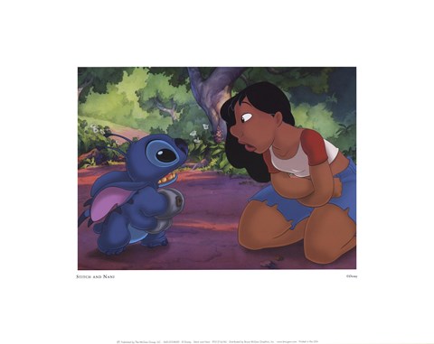 Framed Stitch and Nani Print