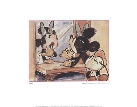 Framed Mickey's Surprise Party, 1939 Print