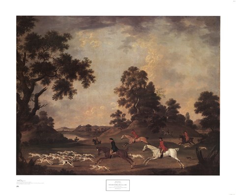 Framed Fox Hunting in Full Cry Print