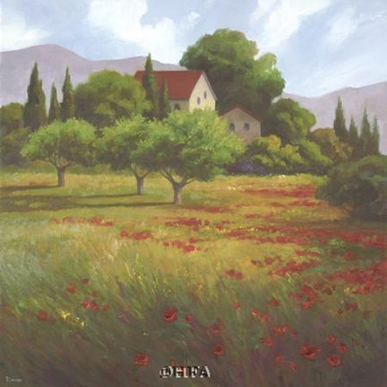 Framed Olives &amp; Poppies Print