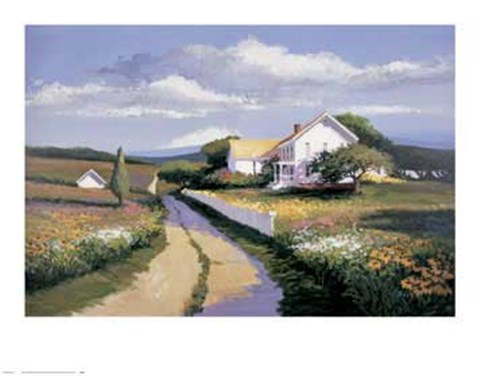 Framed Anda Styler - The Fields in July Size 22x28 Print