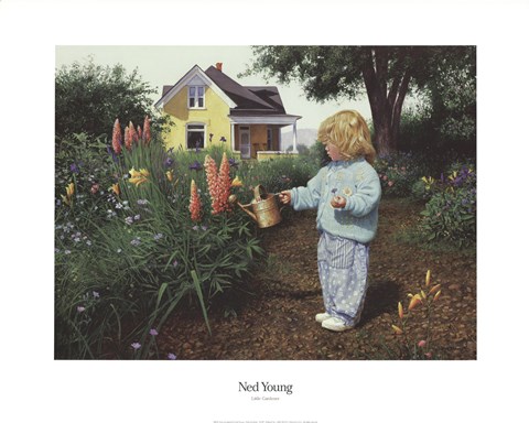 Framed Little Gardener Print