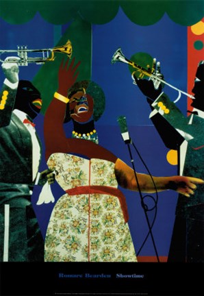 Framed Romare Bearden - Showtime 26x18 Print