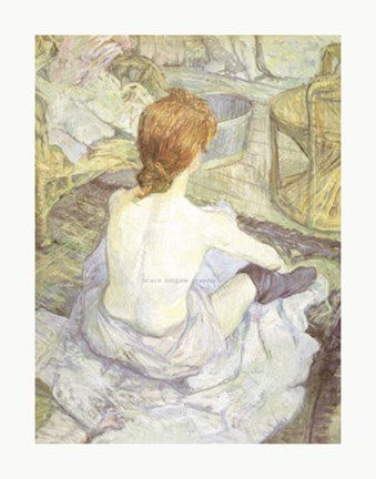 Framed La toilette Print