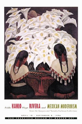 Framed Calla Lily Vendor (orange border) Print