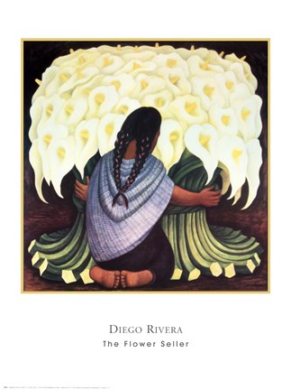 Framed Flower Seller Print
