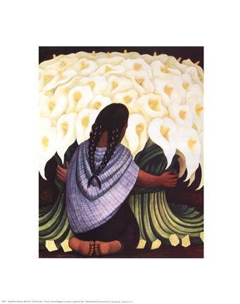 Framed Flower Seller Print