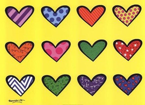 Framed Heart Darts Print