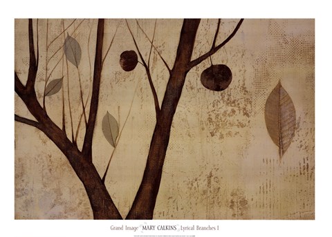 Framed Lyrical Branches I Print